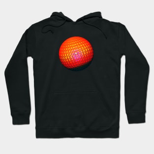 Red yellow purple fire ball in 3d optic Hoodie